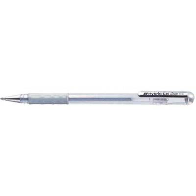 Roller à encre Hybrid Gel Grip K118 Pointe 0,8 mm Métallisé Argent - PENTEL