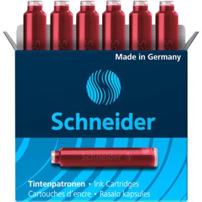 Boîte 6 Cartouches d'encre rouge - SCHNEIDER