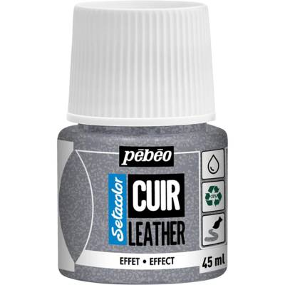 Flacon 45ml Peinture Acrylique Setacolor Cuir PAILLETTE ARGENT - PÉBÉO