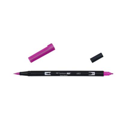 Feutre Dessin Double Pointe ABT Dual Brush Pen 685 magenta foncé - TOMBOW