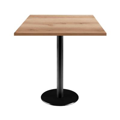 Table pied noir 70x70cm chene delano - intérieur - RestooTab