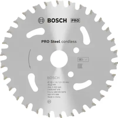 Lame de scie circulaire PRO Steel cordless Ø136mm - BOSCH - 2608847416