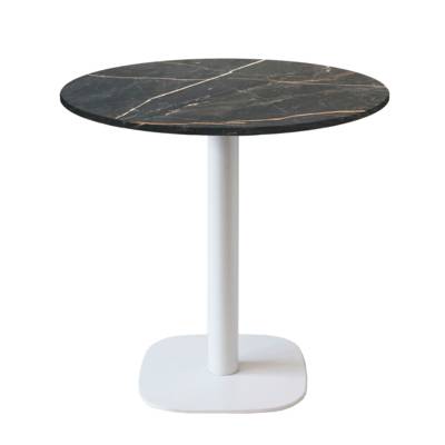 Table pied blanc Ø70cm marbre samas - intérieur - RestooTab