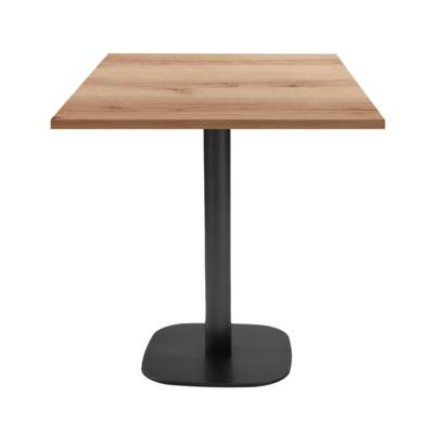 Table pied noir 70x70cm chene delano - intérieur - RestooTab
