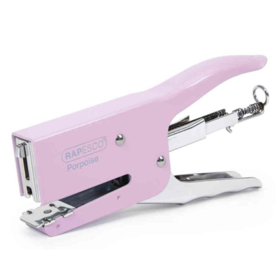 Agrafeuse pince métal PORPOISE 40 feuilles 24/6/8 & 26/6/8 rose - RAPESCO