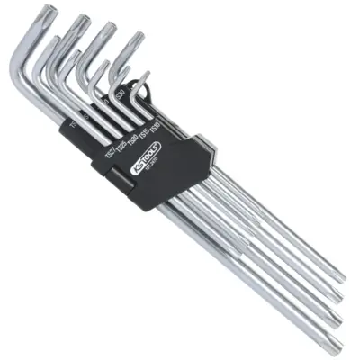 Jeu de 9 clés mâles 5 pans percées longues TS10 à TS50 - KS TOOLS - 151.2470 - KSTOOLS