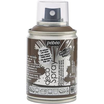 Aérosol 100 ml Peinture opaque permanente faible odeur CHOCOLAT - PÉBÉO