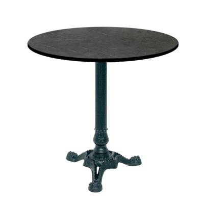 Table pied noir Ø70cm marquina - intérieur - RestooTab