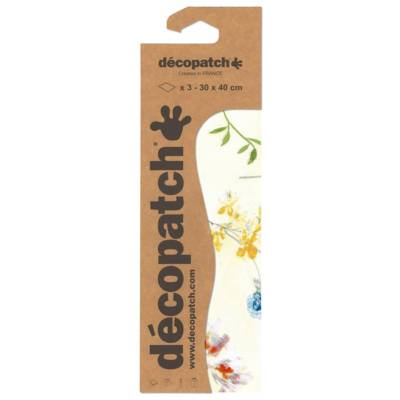 Pochette 3 Feuilles Identiques Ref 851 Champs printemps - DÉCOPATCH