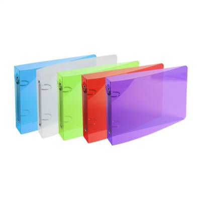 Classeur 2 Anneaux 24x16cm pour fiches 125x200mm et A5 Couleur Crystal Aléatoire - EXACOMPTA