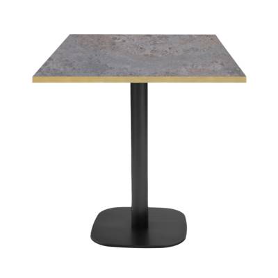 Table pied noir 70x70cm caldeira chants laiton - intérieur - RestooTab