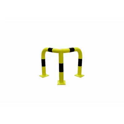 Arceau d'angle jaune et noir VISO - 600 x 600 x 600 mm - Ø76 mm - BARA6066NJ
