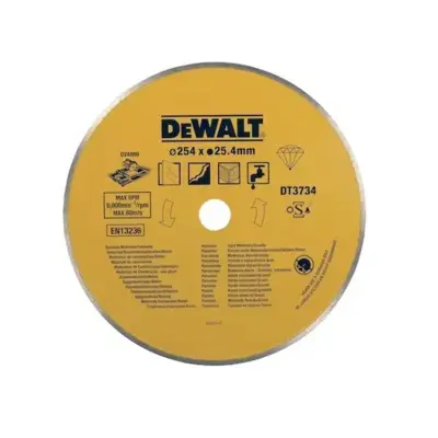Lame 250 x 25.4 mm DEWALT pour porcelaine et pierre - DT3734-XJ