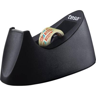 Dévidoir tesafilm Easy Cut Curve Noir avec Rouleau Transparent 10mx19mm
