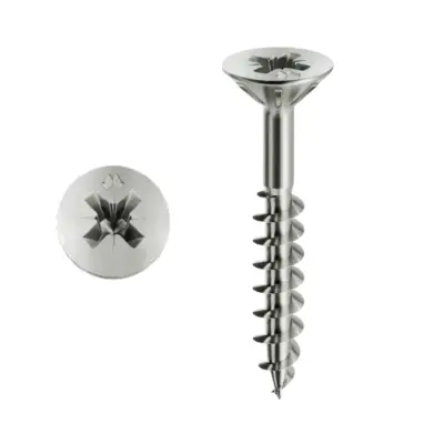 Vis MUSTAD Panelvit Tête cylindrique Pozidriv - Filetage partiel - Zingué Blanc - Ø6x120mm - Boite de 100 - PVACZP601200C8C - MUSTAD SAS
