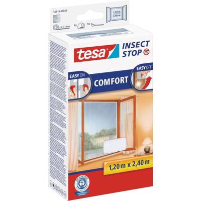 Moustiquaire COMFORT pour fenêtres Dim 120 x 240 cm Blanc - TESA
