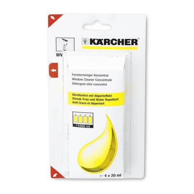 Nettoyant vitres concentré 4 x 20 ml pour WV 50 + - KÄRCHER