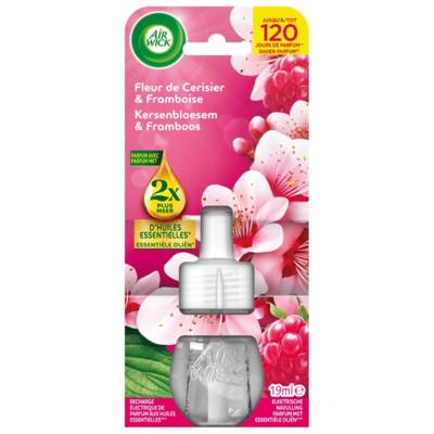 Recharge Diffuseur désodorisant Electrique Huiles essentielles Fleur de cerisier & Framboise - AIR WICK