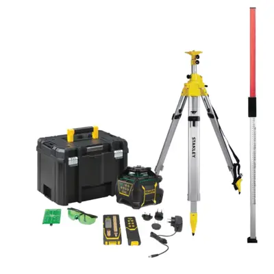 Pack pro niveau laser rotatif double pente - faisceaux rouges - USB-C - DEWALT - DCLE15211RL-QW
