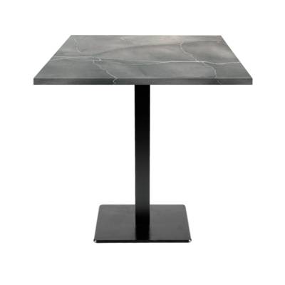 Table pied noir 70x70cm lune bleue - intérieur - RestooTab