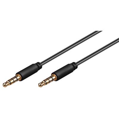 Câble Audio 2 x Jack 3,5 mm (4-pin, Stereo) 50 cm Noir - GOOBAY