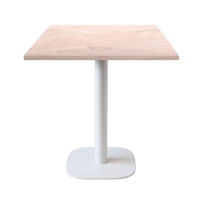 Table pied blanc 70x70cm chene bosco - intérieur - RestooTab