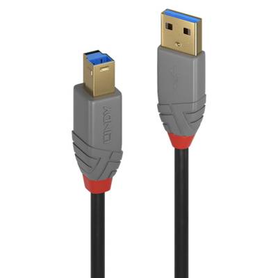 Câble USB 3.2 Type A vers B, 5Gbit/s, Anthra Line, 1m - LINDY