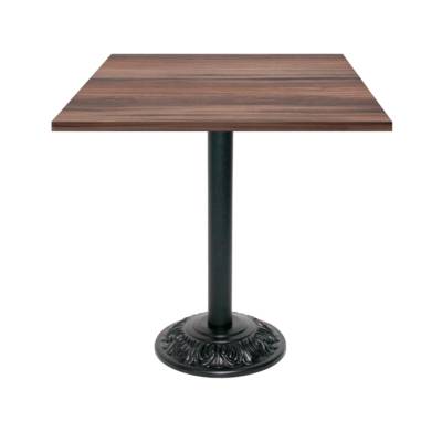 Table pied noir 70x70cm chene montagne - intérieur - RestooTab