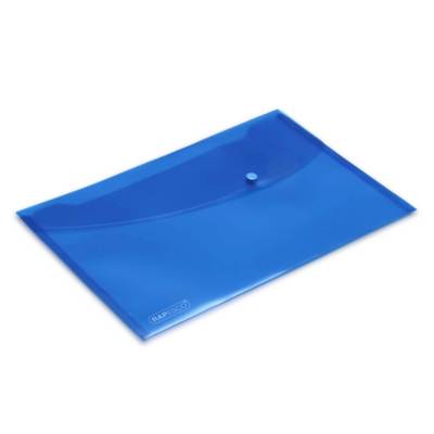 Paquet de 5 Pochettes Porte-Document à Pression A4 Bleu Transparent - RAPESCO