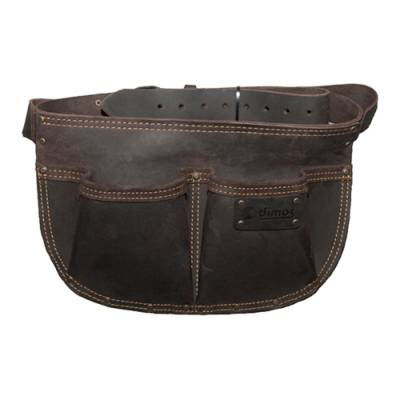 Poche à clous arrondie cuir avec ceinture - 2 compartiments - Gedimat - DIMOS