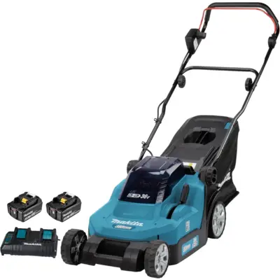 Tondeuse à gazon sans fil LTX 36V + 2 batteries 4,0 Ah + 1 Chargeur double rapide - 38 cm - 40 L - MAKITA - DLM382PM2