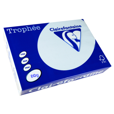 Ramette 500 Feuilles Papier 80g A4 210x297 mm Certifié FSC Bleu - Clairefontaine
