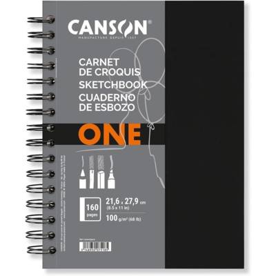 Carnet esquisse ARTBOOK ONE A4 80 feuilles 100g Noir - CANSON