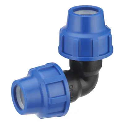 Coude égal plastique pour tuyau polyéthylène Ø20 - Raccord PE à compression - Angle 90° pour circuit d'eau - Étanchéité parfaite - NOYON & THIEBAULT - 1722P-20ET