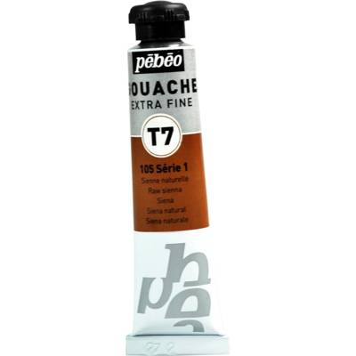 Tube 20ml Peinture Gouache T7 extra fine SIENNE NATURELLE - PÉBÉO