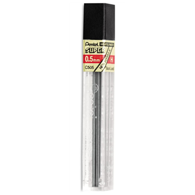 Etui de 12 mines HI-POLYMER SUPER 0,5 mm H - Pentel