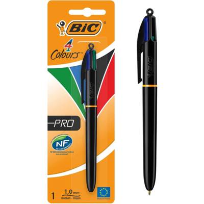 Stylo 4 couleurs PRO noir - BIC