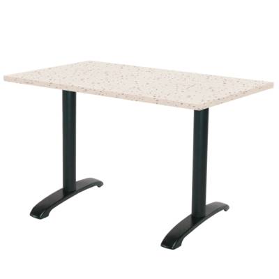 Table pied noir 160x80cm terrazzo cassata - intérieur - RestooTab