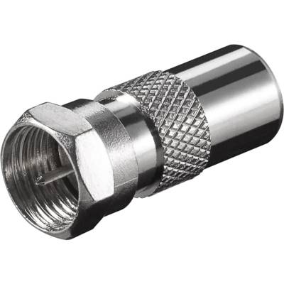 Adaptateur F: Fiche F > fiche coaxiale adaptateur fiche en cuivre - GOOBAY