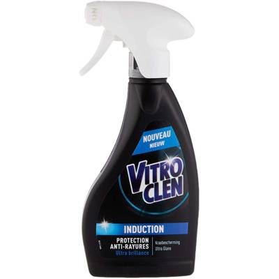 Spray Nettoyant 250ml Plaque Induction Protection Anti-Rayures et Ultra Brillance - VITROCLEN