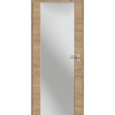 Bloc-porte tubulaire PORTALIT décor chêne adria vitré Hui.110 à 116 mm - 204 x 83 cm - Gedimat - WESTAG