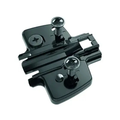 Plaque de montage cruciforme Sensys avec réglage en hauteur D 1,5 mm - Noir obsidien - HETTICH - 9091812 - HETTICH FRANCE