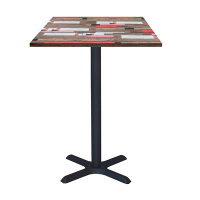 Mange-debout pied noir 60x60cm redden wood - intérieur - RestooTab