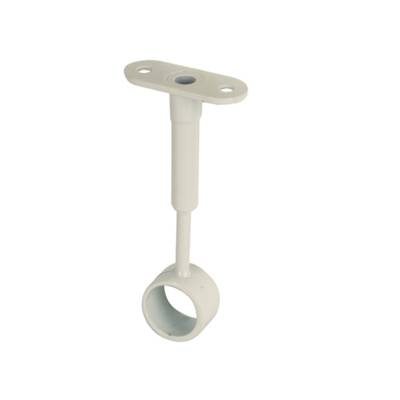 Support de milieu pour tube de penderie Ø19 mm rond en acier blanc - Gedimat - NORAIL