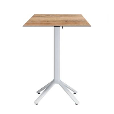 Mange-debout rabattable pied blanc 60x60cm chene slovene - terrasse - RestooTab