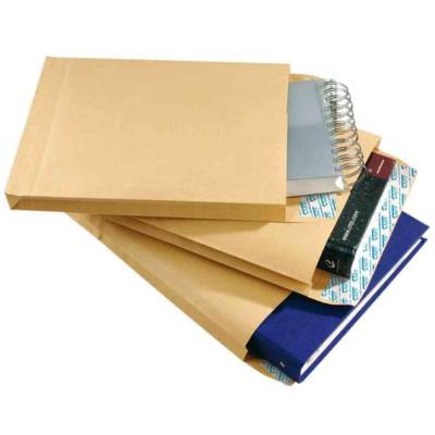 Paquet de 50 pochettes soufflets 50mm C4 229 x 324 mm Kraft Armé130g Auto Adhésive - GPV