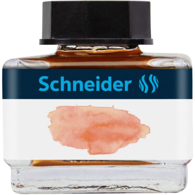 Flacon en verre 15 ml Encre liquide pour stylo plume Pastel Abricot - Schneider