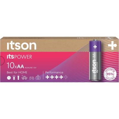 Pack de 10 Piles Alcalines LR6/AA 1,5V ItsPOWER - ITSON