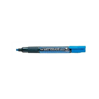 Marqueur "WET ERASE SMW26", pointe biseautée, bleu largeur du tracé: 0,6 4,0 mm - Pentel