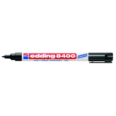 Marqueur permanent CD/ DVD 8400 Pte ogive 1 mm Noir - Edding
